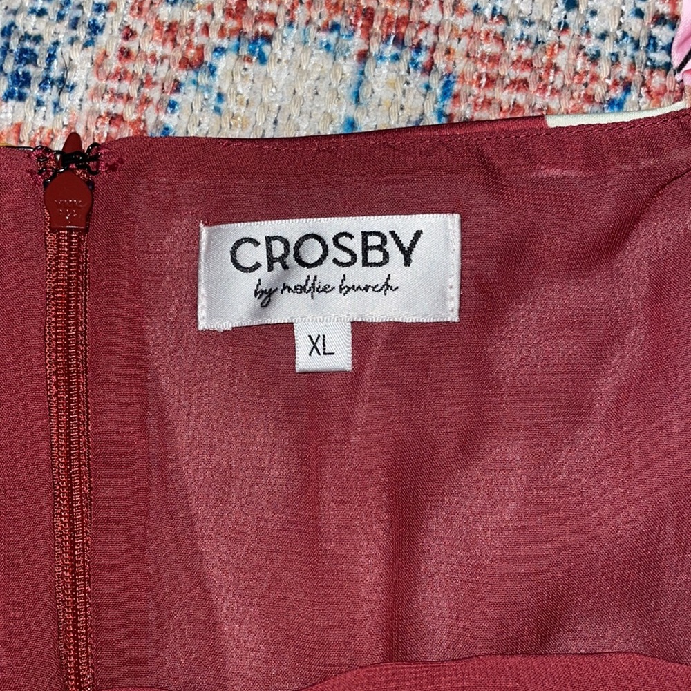 Crosby by Mollie Burch Hunter Puff Sleeve Mini Dress SZ XL NWOT - Picture 5 of 9